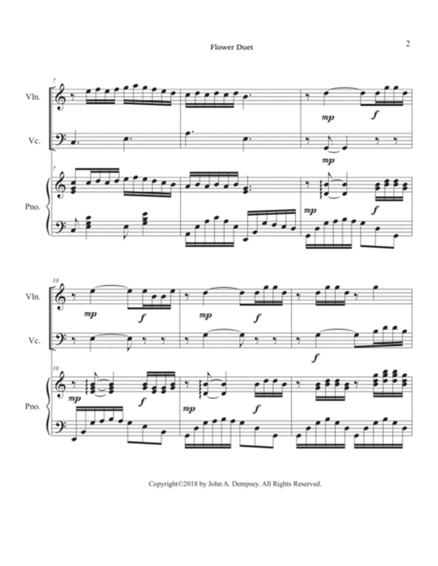 Flower Duet (Piano Trio): Violin, Cello and Piano image number null