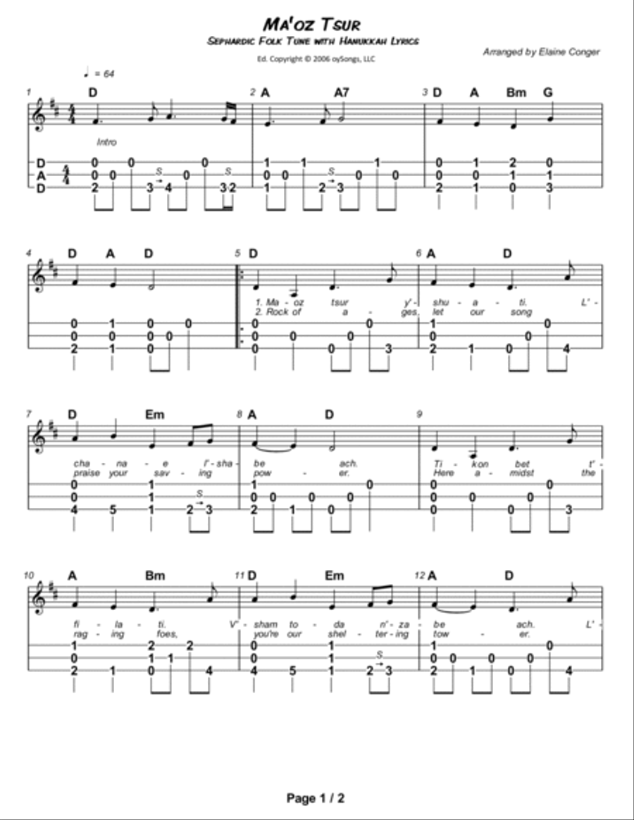 Maoz Tzur Dulcimer scores gallery preview page 2