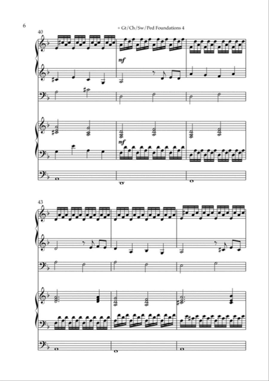 Hey, Sokoly, Op. 224 (Organ Duet) by Vidas Pinkevicius Organ Solo scores gallery preview page 6