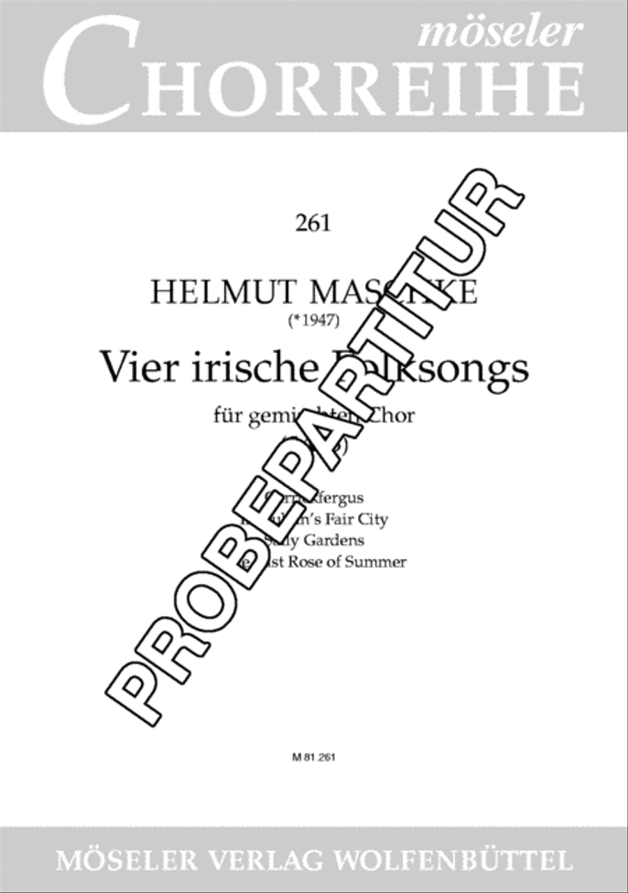 Vier irische Folksongs 4-Part scores gallery preview page 2