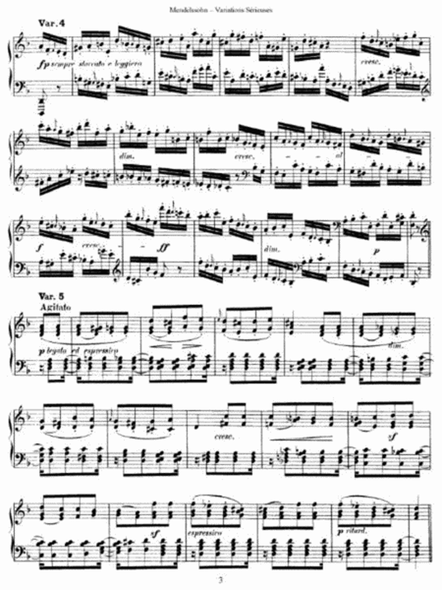 Mendelssohn - Variations Sérieuses in D Minor Op. 54
