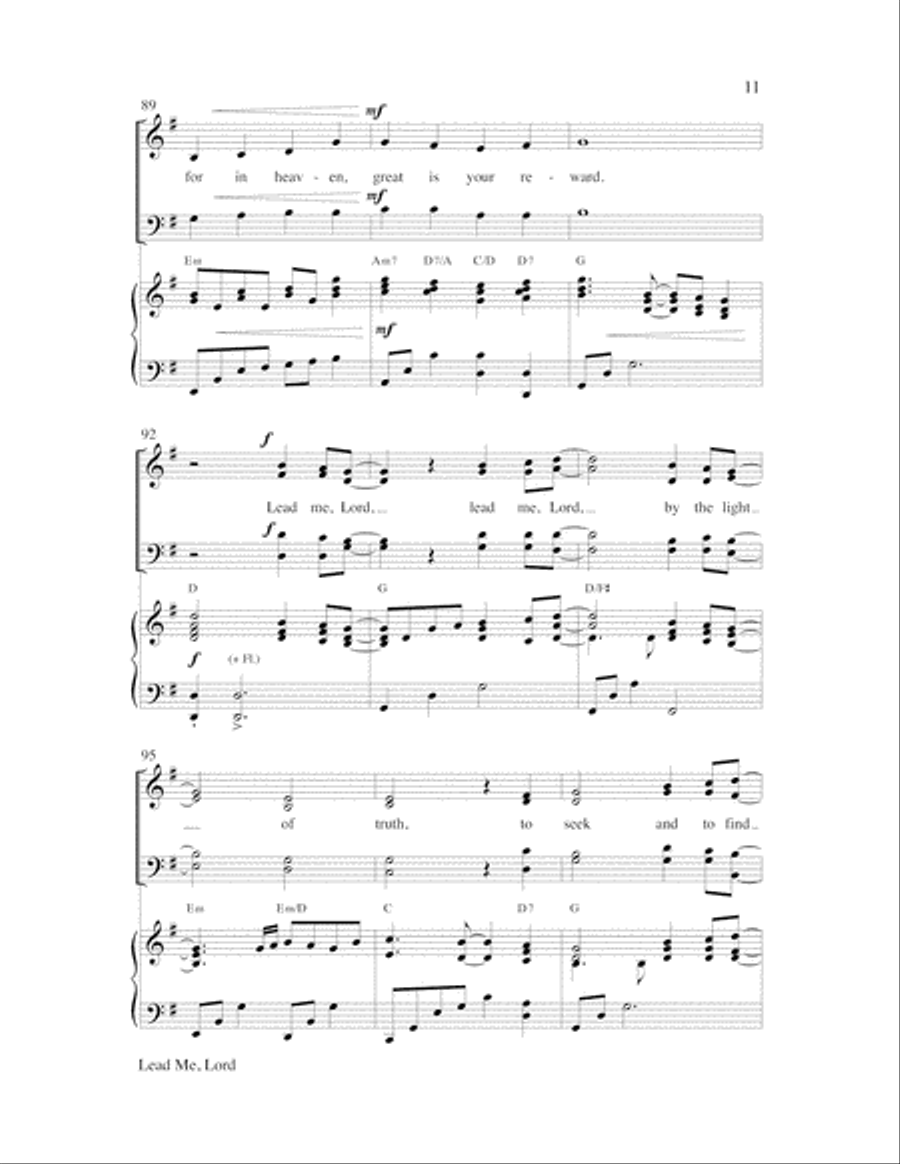 Lead Me, Lord Choir scores gallery preview page 11