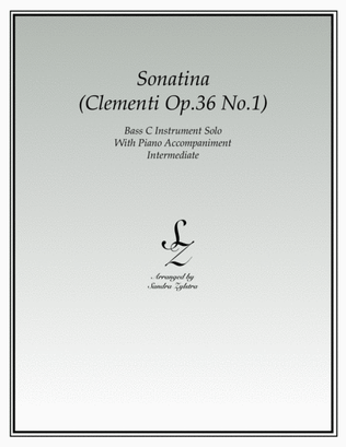 Sonatina-Clementi (Op. 36, No. 1) (bass C instrument solo)