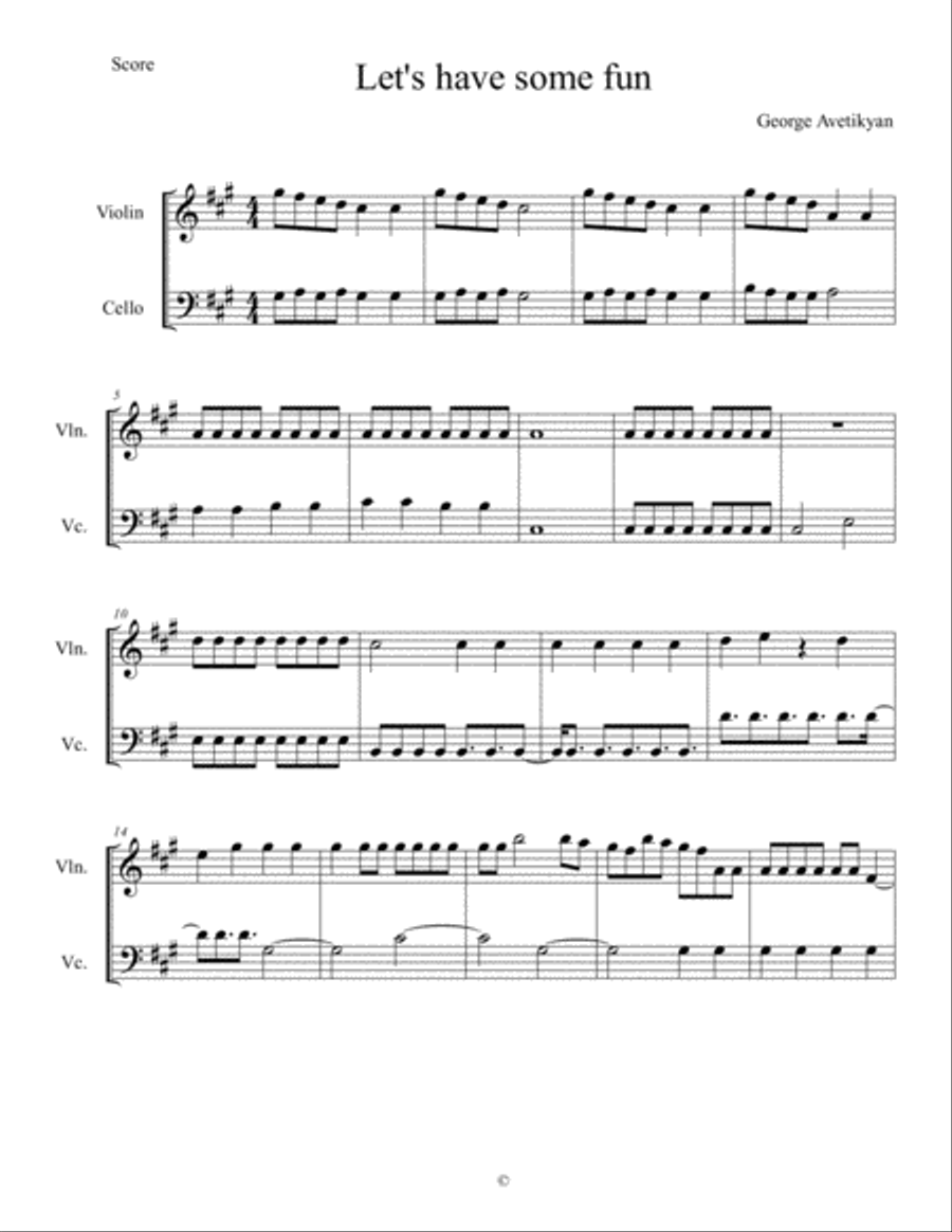 Let's Have Some Fun Let's Have Some Fun Small Ensemble scores gallery preview page 1