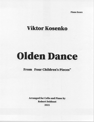 "Olden Dance" by Viktor Kosenko (from Four Children's Pieces for Cello)