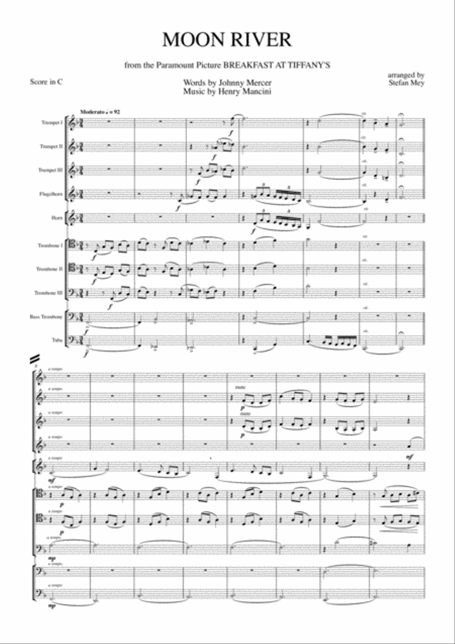 Moon River Brass Ensemble scores gallery preview page 1
