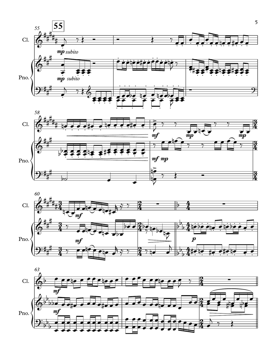 Bohemian Rhapsody Clarinet Solo scores gallery preview page 5