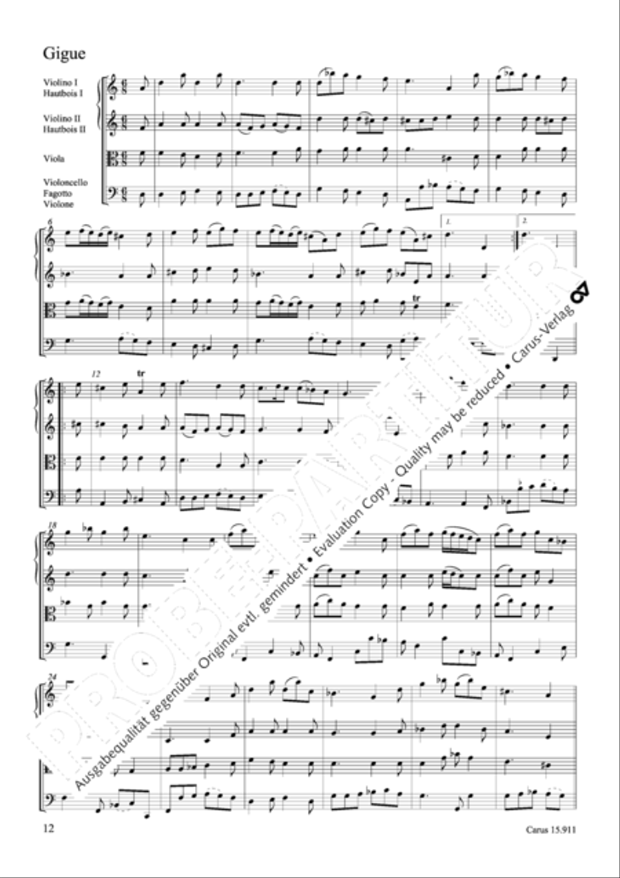 Ouverture in d Oboe scores gallery preview page 13