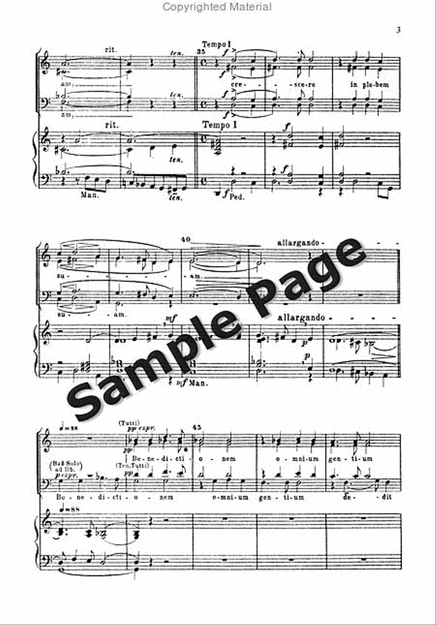 Ecce Sacerdos 4-Part scores gallery preview page 4
