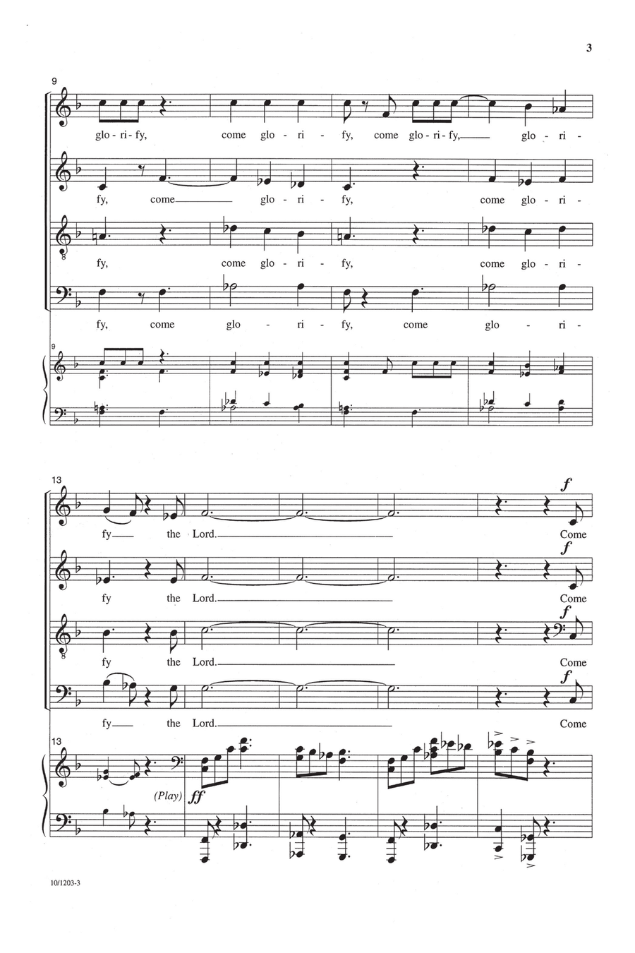 Come, Glorify the Lord (Digital Download) Choir scores gallery preview page 3