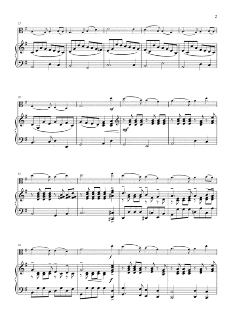 Auld Lang Syne - Viola & Piano Viola scores gallery preview page 3