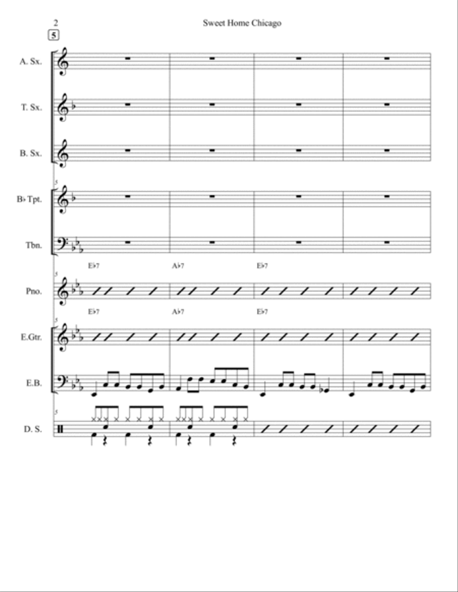 Sweet Home Chicago Voice scores gallery preview page 2