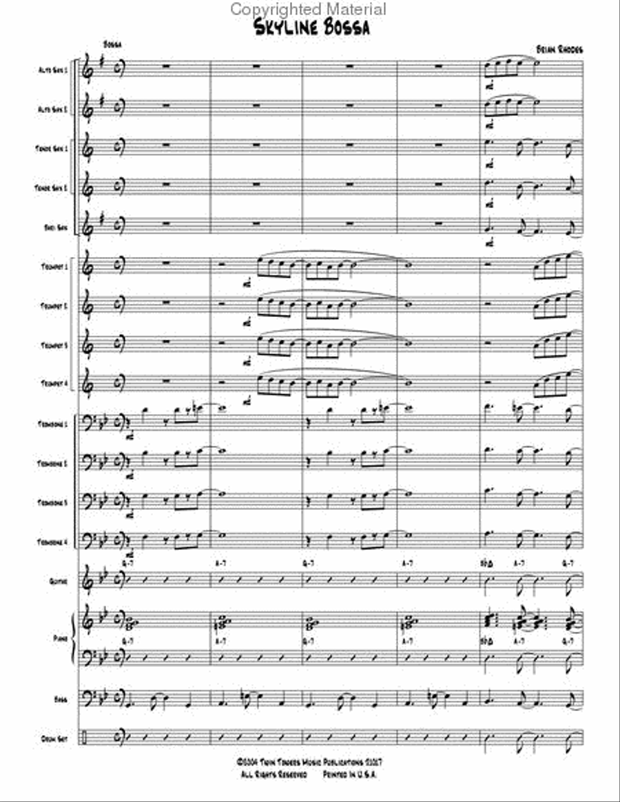 Skyline Bossa Jazz Ensemble scores gallery preview page 3