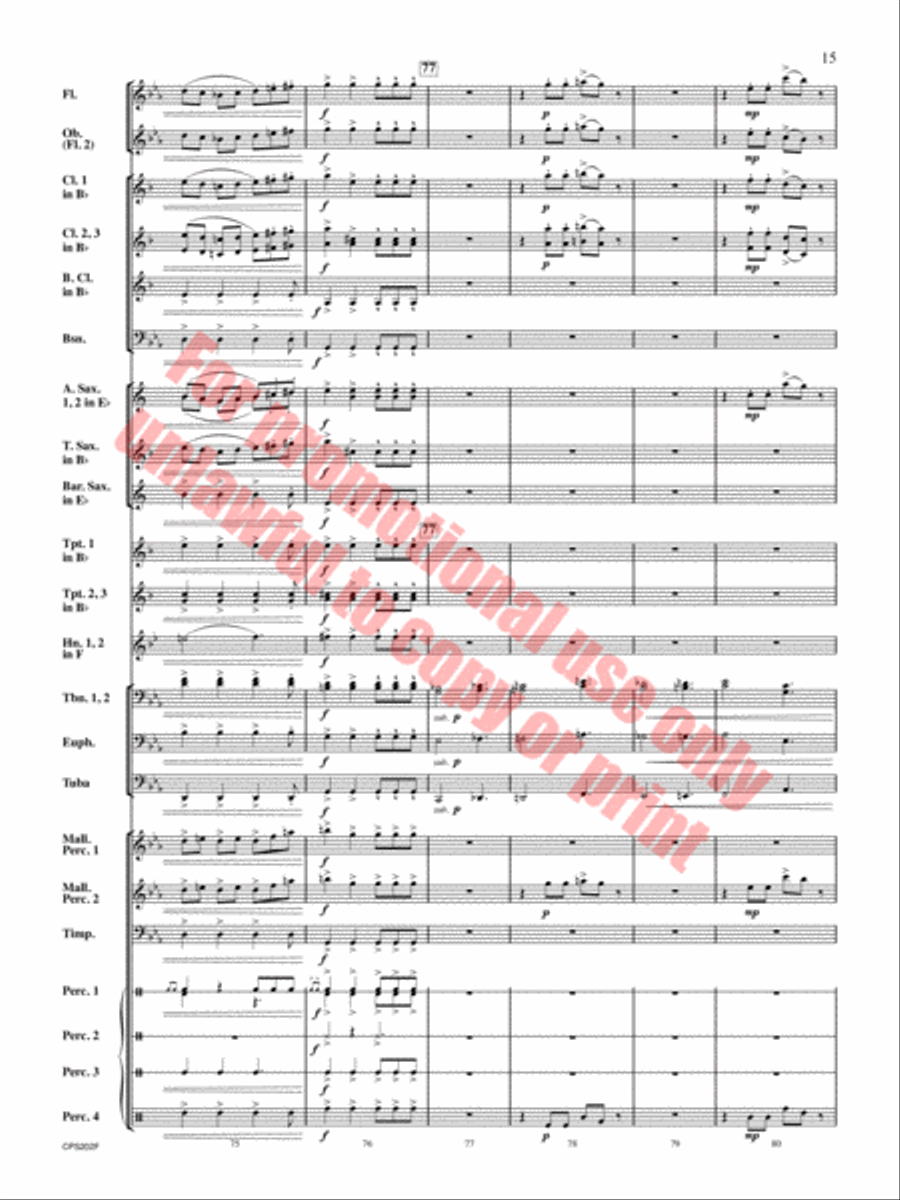 Brain Waves Concert Band scores gallery preview page 16