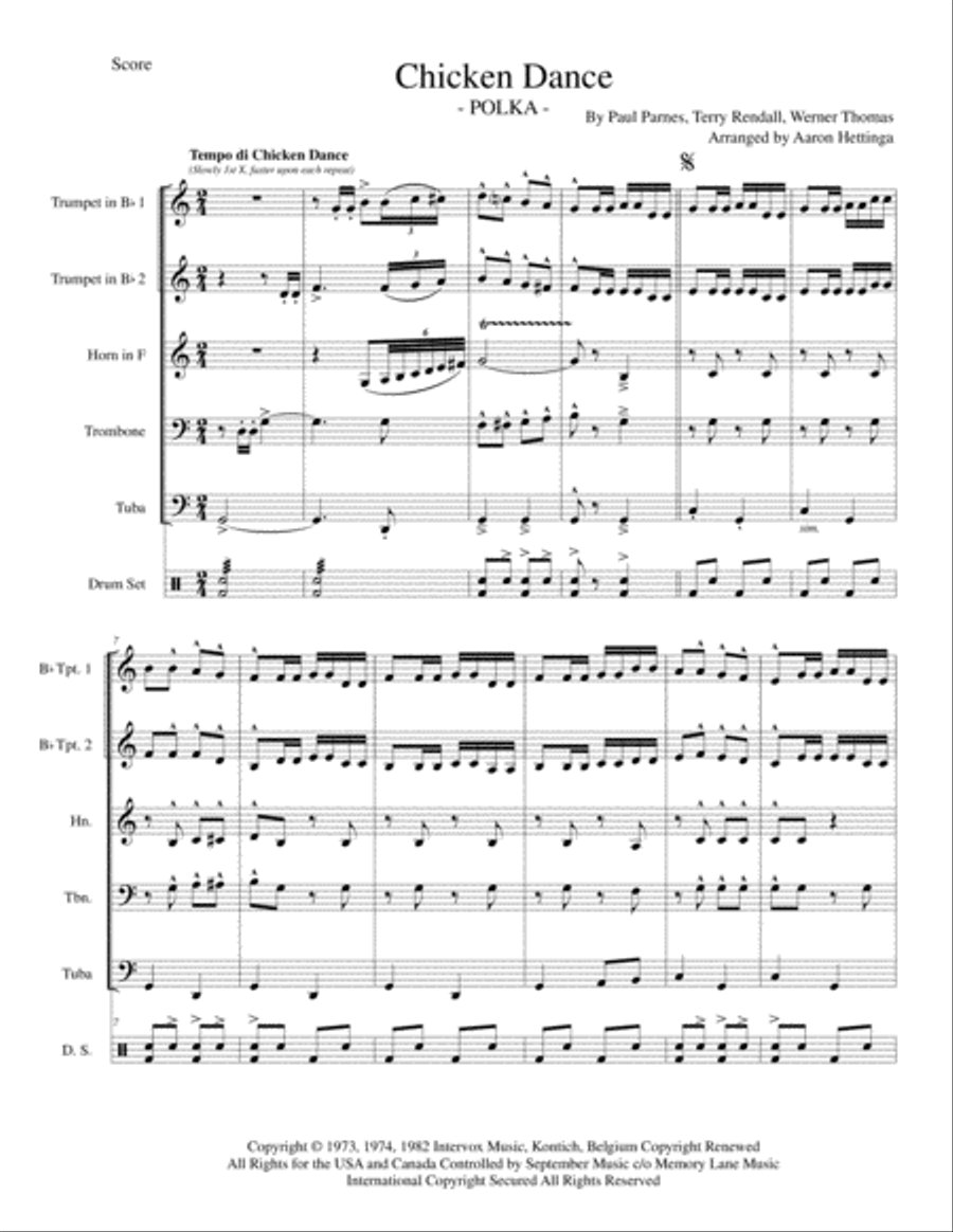 The Chicken Dance School and Community scores gallery preview page 3