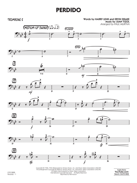 Perdido (arr. Paul Murtha) - Trombone 2