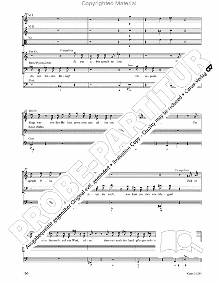 St. Matthew Passion (Matthaus-Passion) 4-Part scores gallery preview page 168