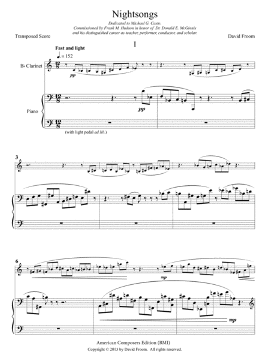 [Froom] Nightsongs Clarinet Solo scores gallery preview page 5