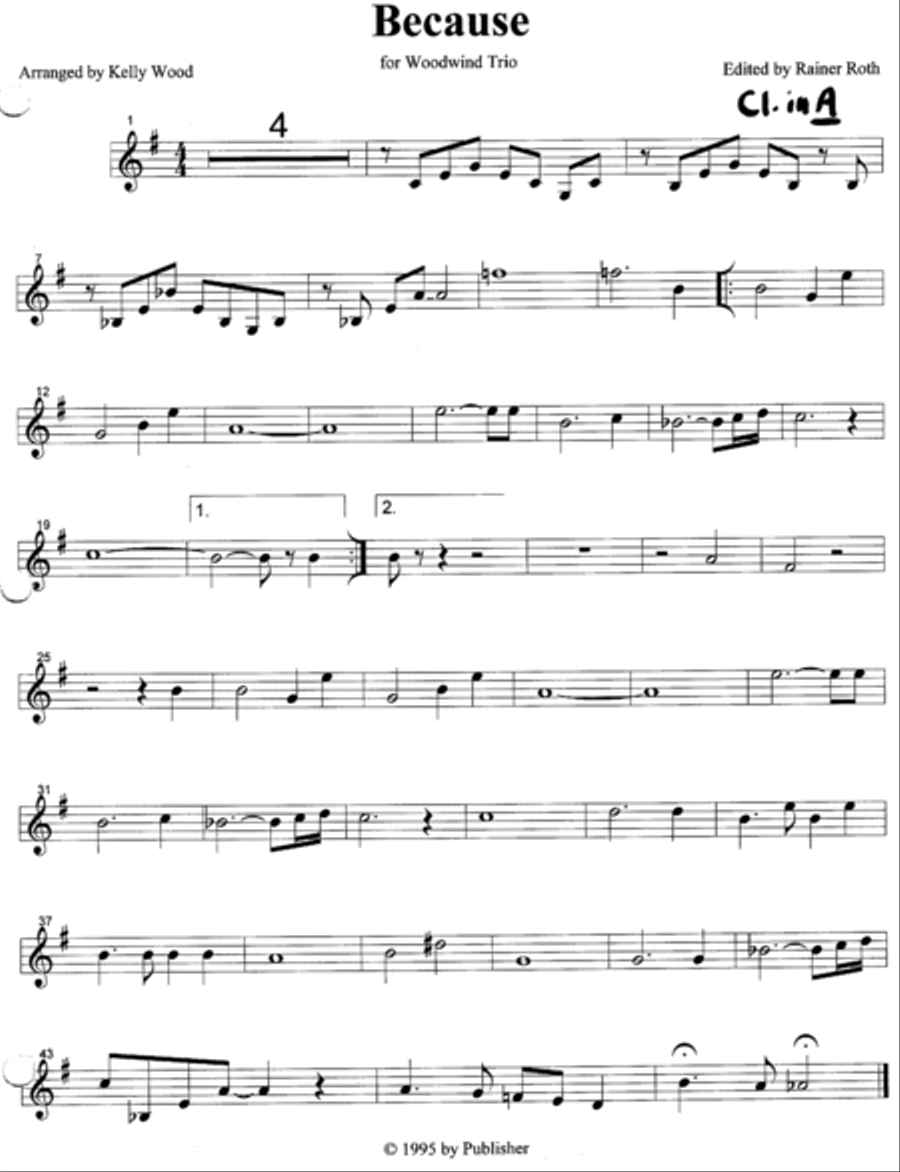 Because Woodwind Quintet scores gallery preview page 4