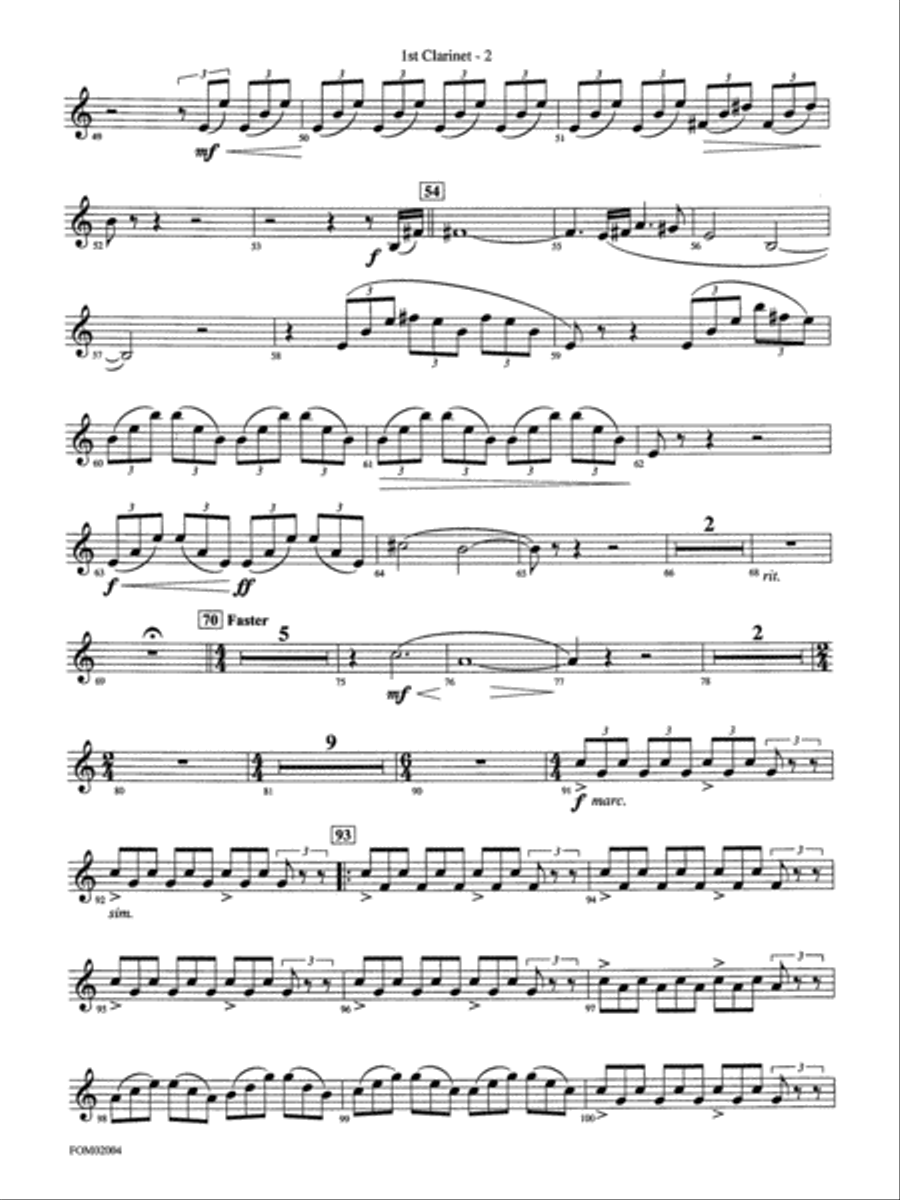 Band of Brothers: 1st B-flat Clarinet Full Orchestra scores gallery preview page 2