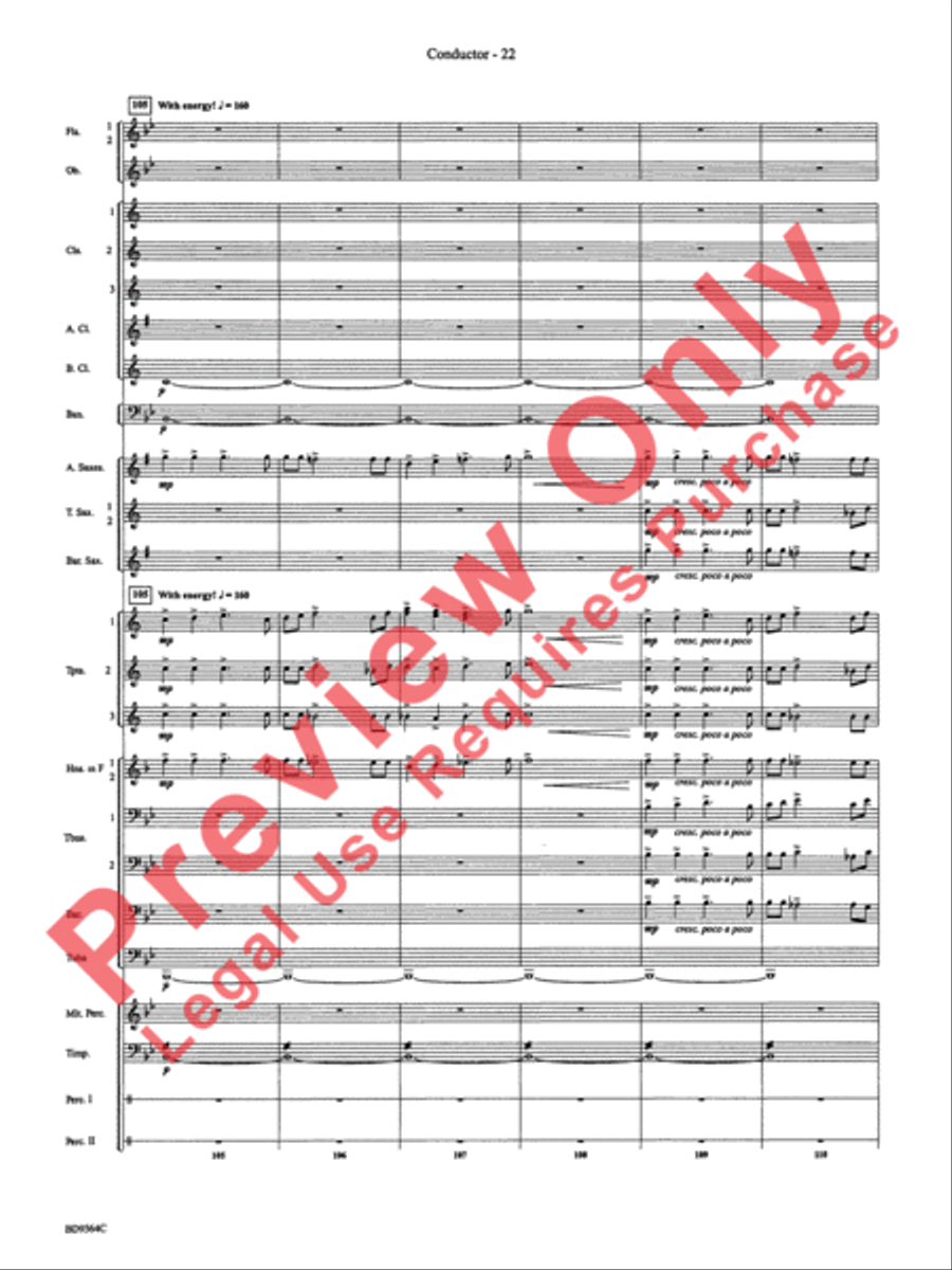 Where the Black Hawk Soars Concert Band scores gallery preview page 25