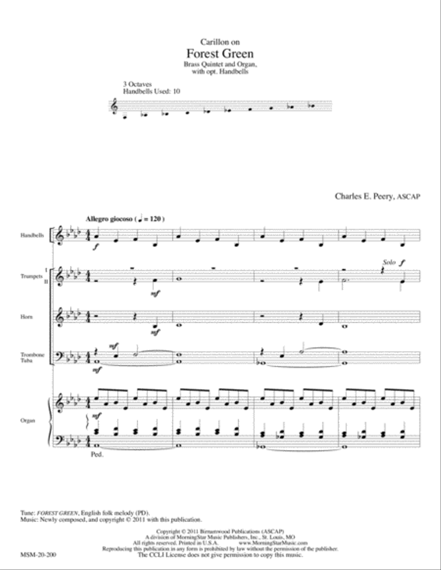 Yuletide Triptych Handbell Choir scores gallery preview page 2