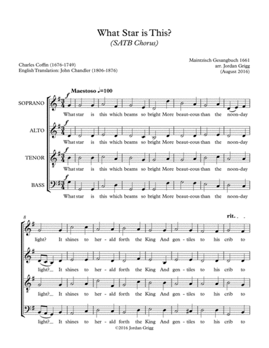 What Star is This (SATB Chorus) image number null