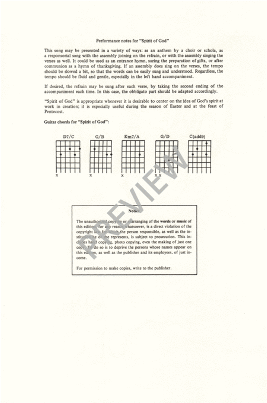 Spirit of God 4-Part scores gallery preview page 3