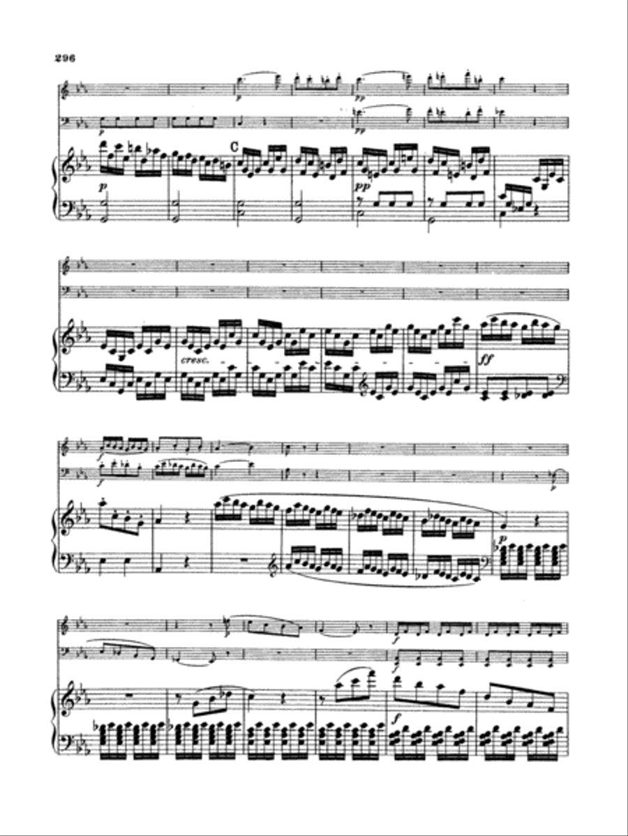 Beethoven: Trio No. 9, in E flat Major (for piano, violin, and cello) Piano Trio scores gallery preview page 6