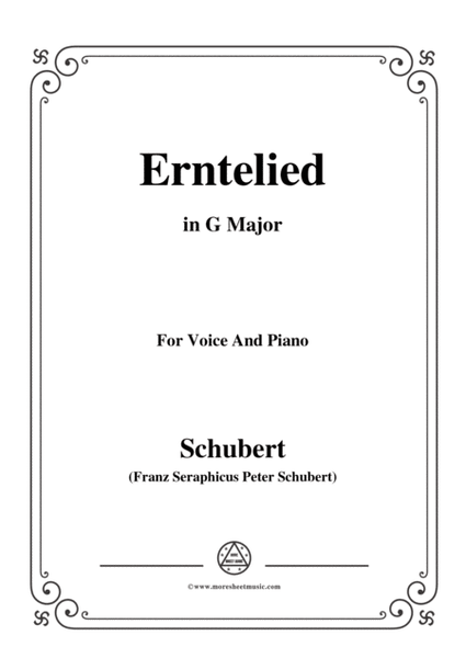 Schubert-Erntelied,in G Major,for Voice&Piano image number null