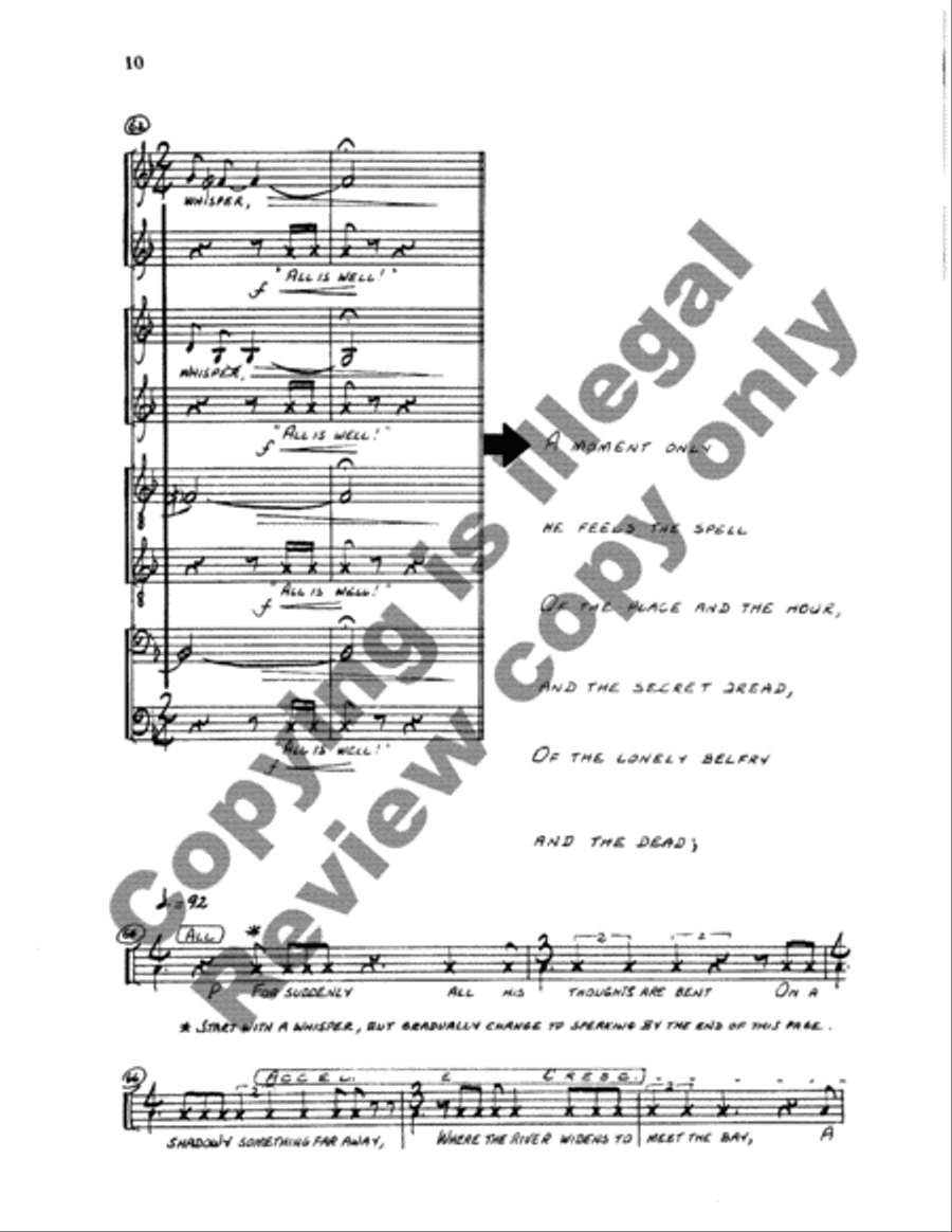 Paul Revere's Ride 4-Part scores gallery preview page 35