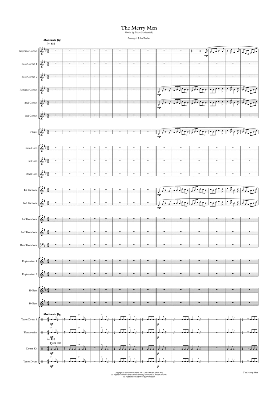Merry Men Brass Band scores gallery preview page 1