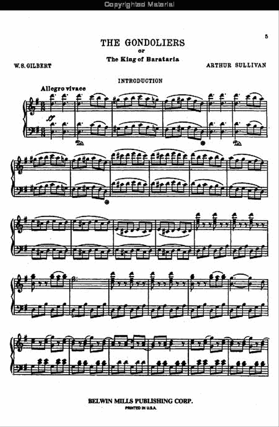 The Gondoliers Voice scores gallery preview page 6