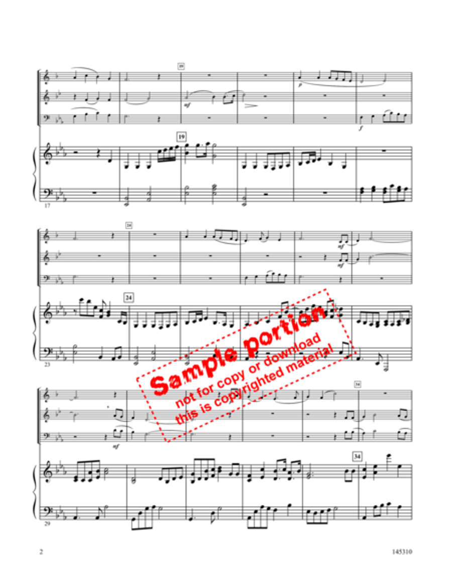 Savior, Like A Shepherd Lead Us Brass Trio scores gallery preview page 3