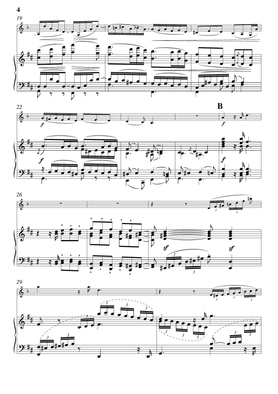 Brahms Clarinet Quintet Op. 115 (arr. for Clarinet in A and Piano) - Allegro A Clarinet scores gallery preview page 4