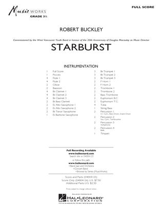 Book cover for Starburst - Full Score
