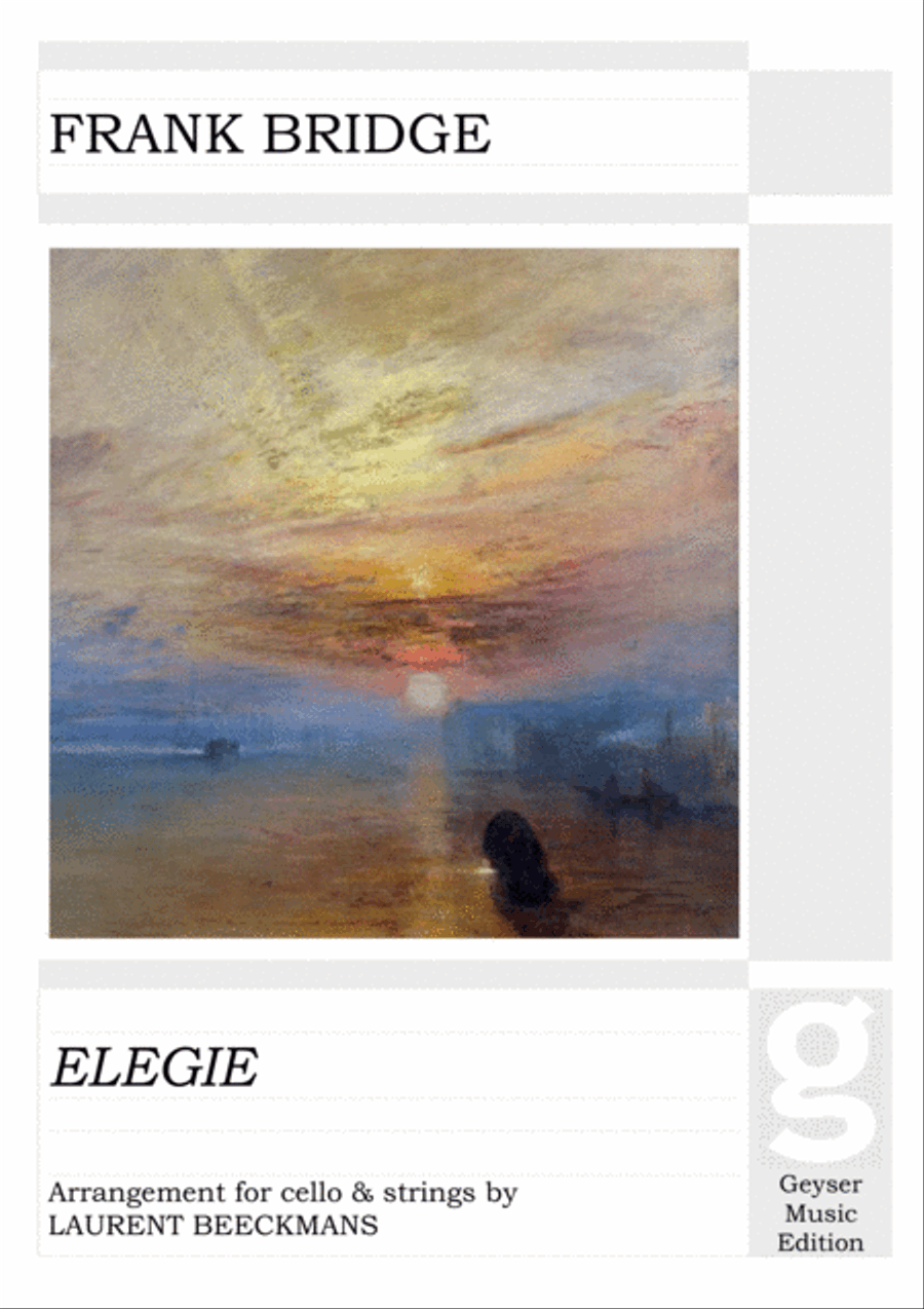 Frank Bridge - Elegie - cello and string orchestra String Orchestra scores gallery preview page 1