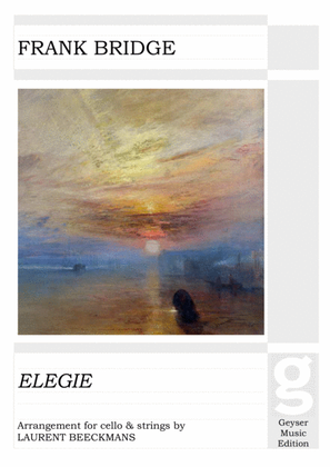 Book cover for Frank Bridge - Elegie - cello and string orchestra