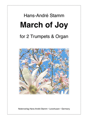 Book cover for March of Joy for 2 Trumpets & Organ