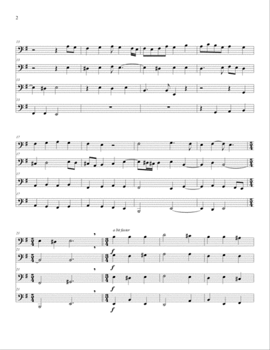 Motet in e minor for Low Brass Brass Ensemble scores gallery preview page 2