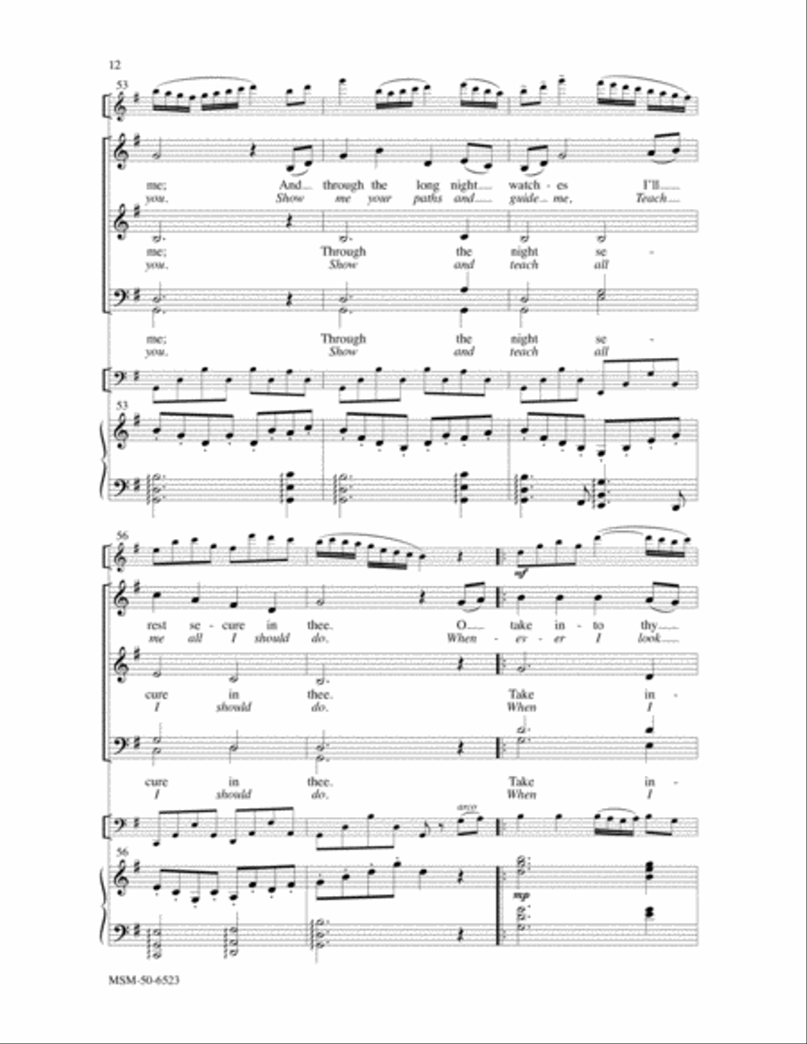 Thy Holy Wings 4-Part scores gallery preview page 6