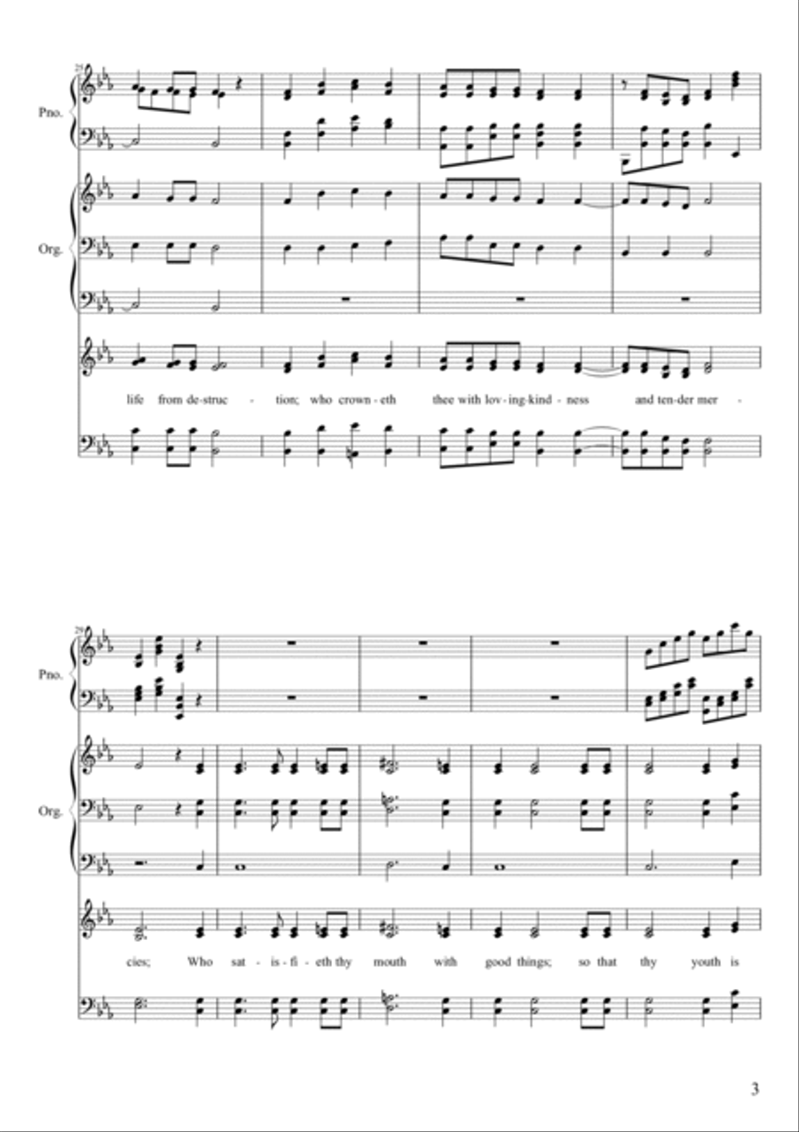 Psalm 103 4-Part scores gallery preview page 3