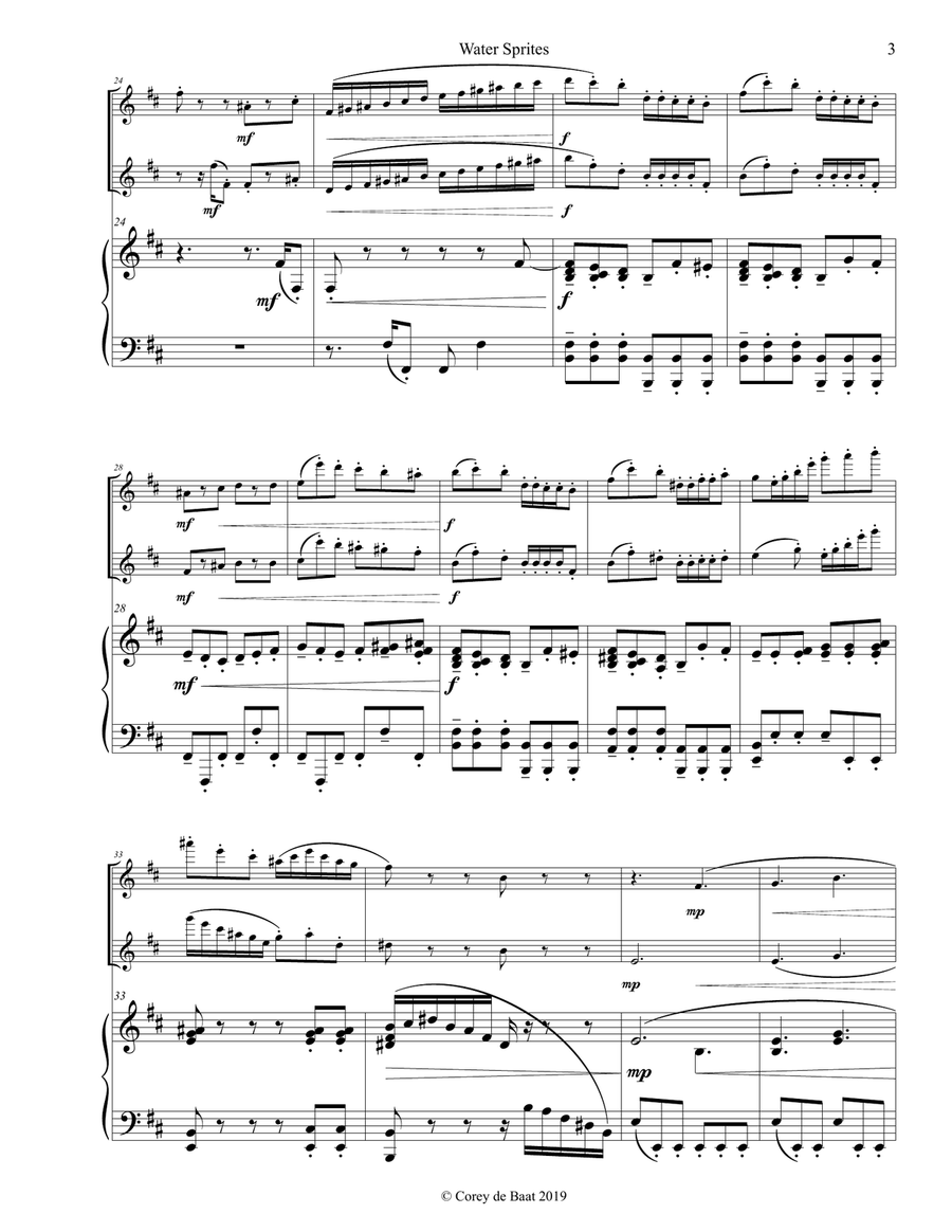 Water Sprites Flute Solo scores gallery preview page 3