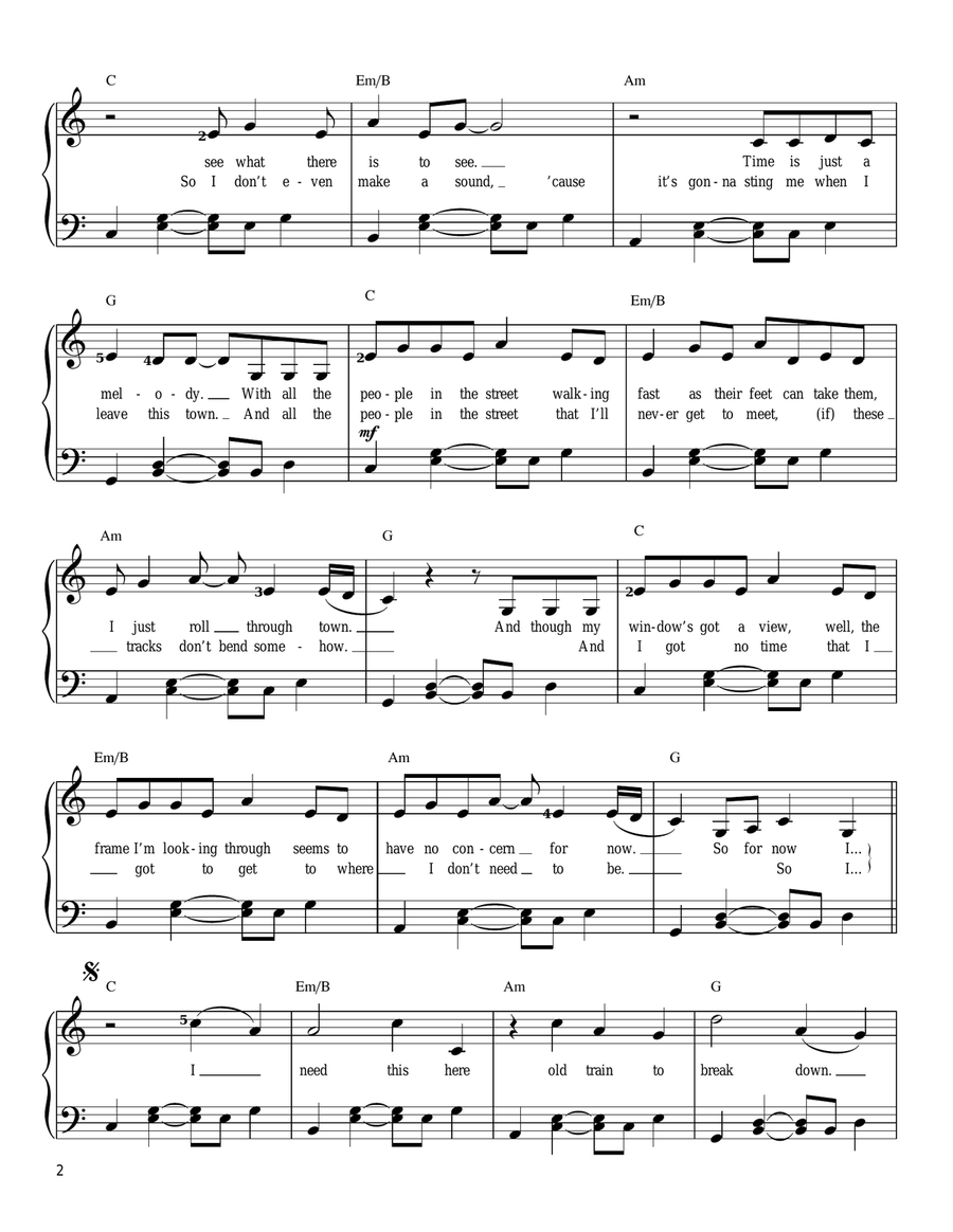 Breakdown Easy Piano scores gallery preview page 2