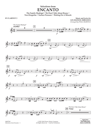 Selections from Encanto (arr. Paul Murtha) - Bb Clarinet 2