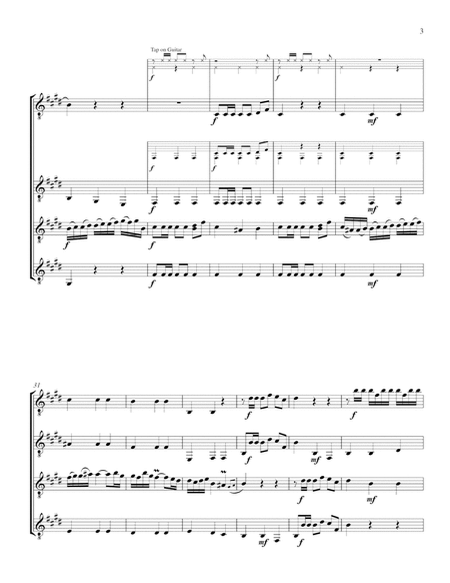 Sonata in E, K. 380 (Guitar Quartet) - Score and Parts image number null