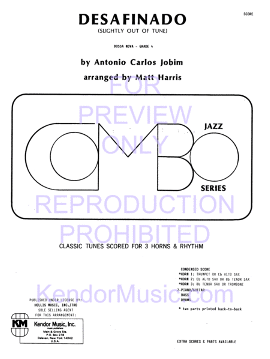 Desafinado (Full Score) Jazz Ensemble scores gallery preview page 2