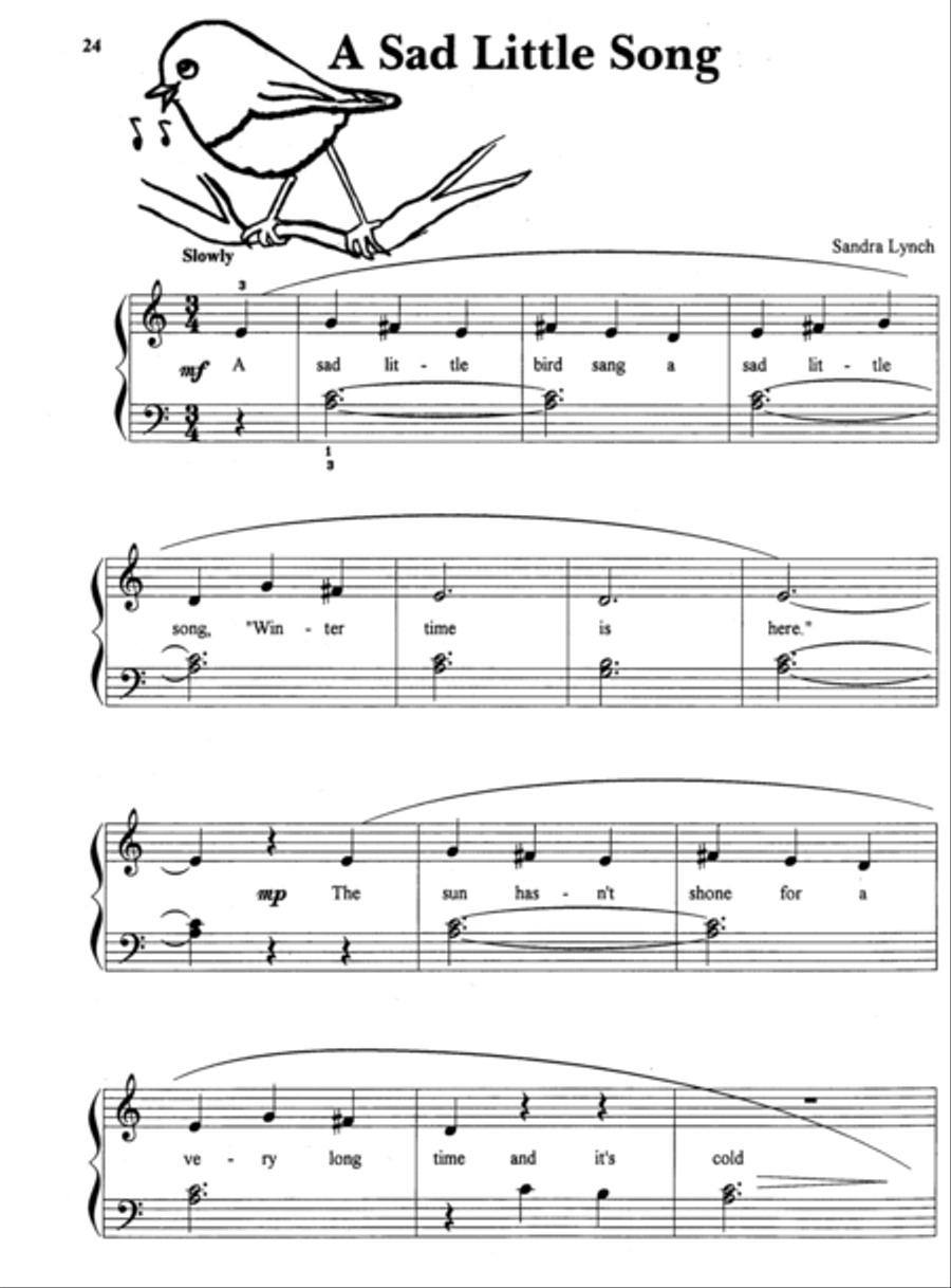 A Sad Little Song (with Teacher's Accompaniment) Easy Piano scores gallery preview page 1