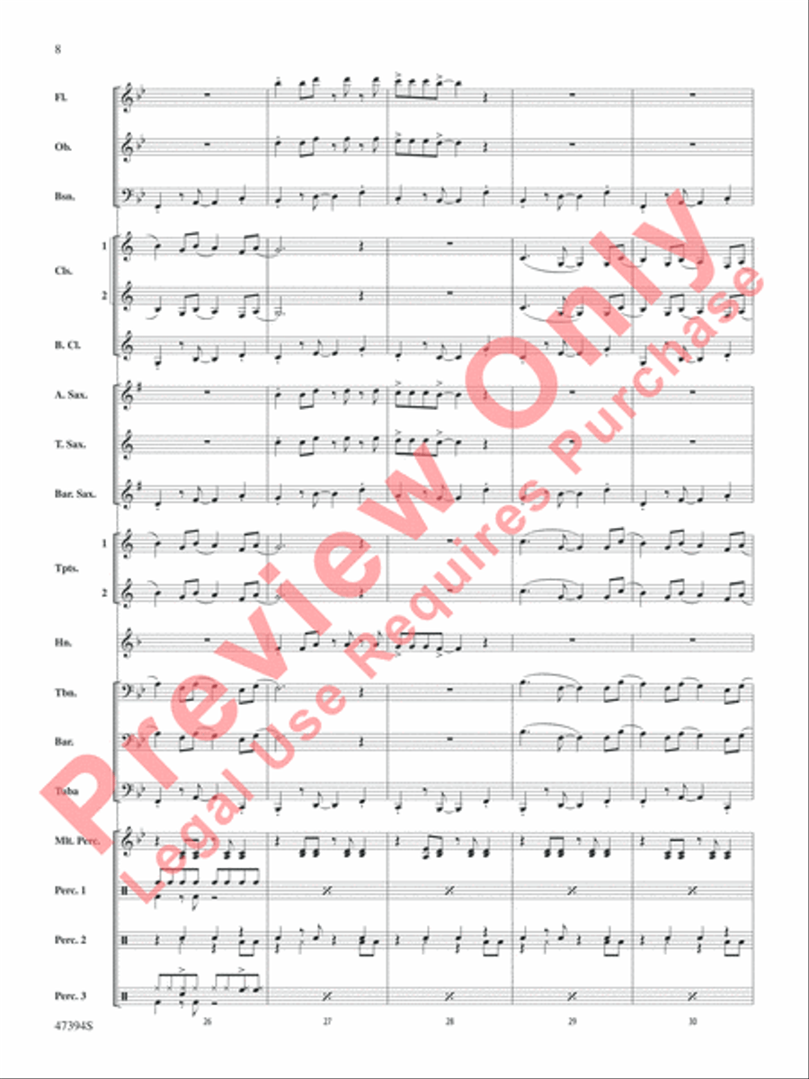 The Banana Boat Song Concert Band scores gallery preview page 9