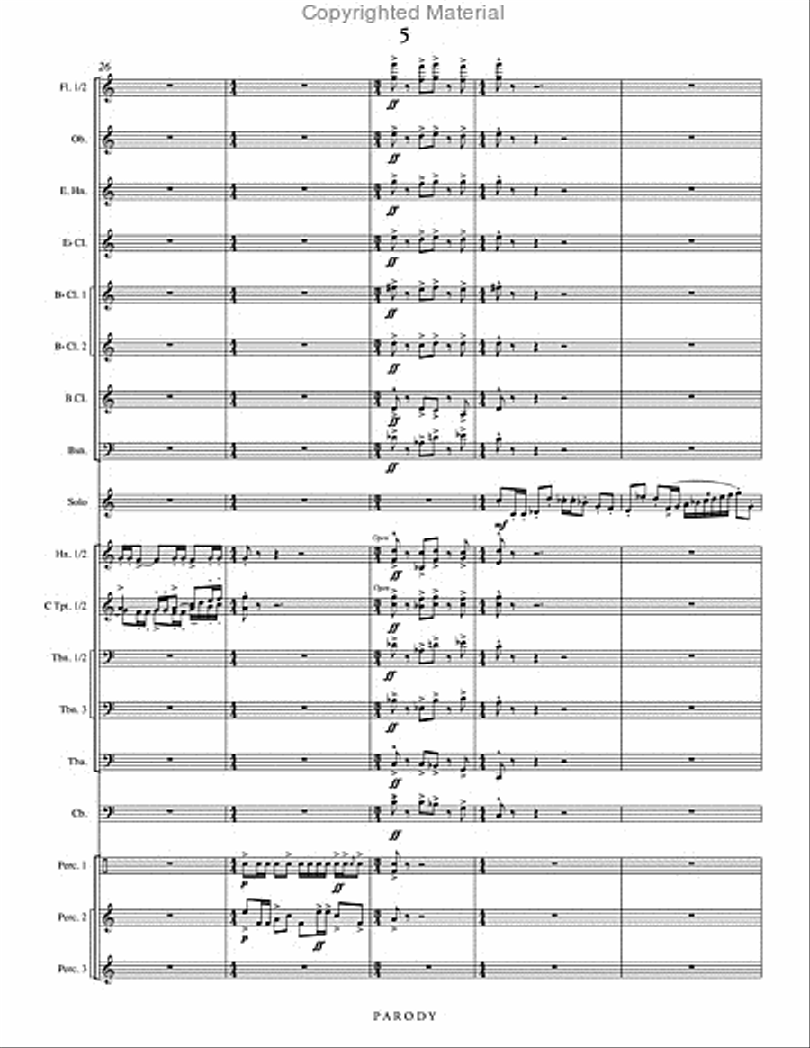 Parody Concert Band scores gallery preview page 6